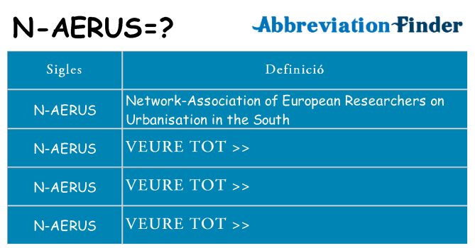 Què representen n-aerus