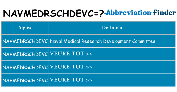 Què representen navmedrschdevc