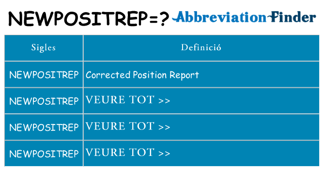 Què representen newpositrep