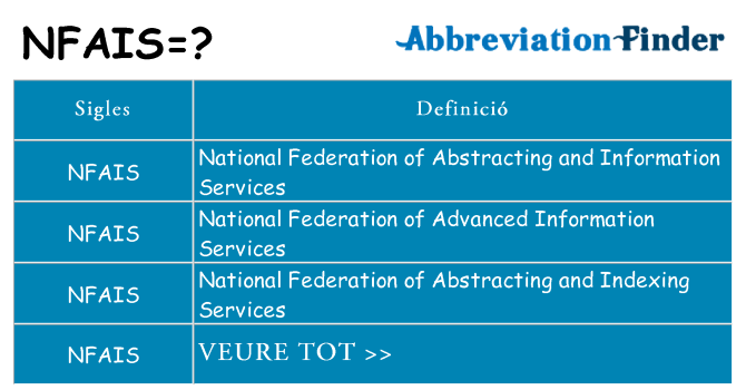 Què representen nfais