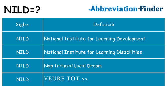Què representen nild