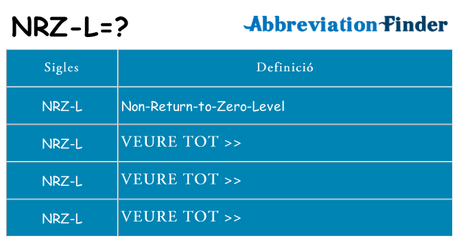Què representen nrz-l