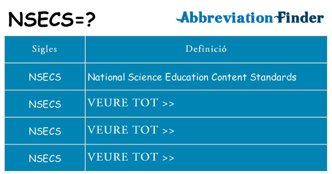 Què representen nsecs