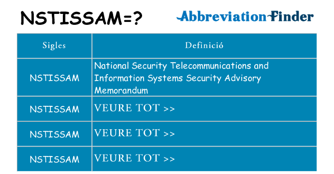 Què representen nstissam
