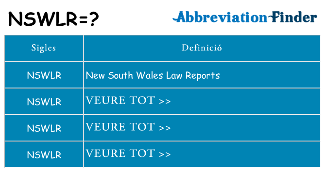 Què representen nswlr