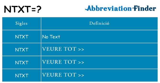Què representen ntxt