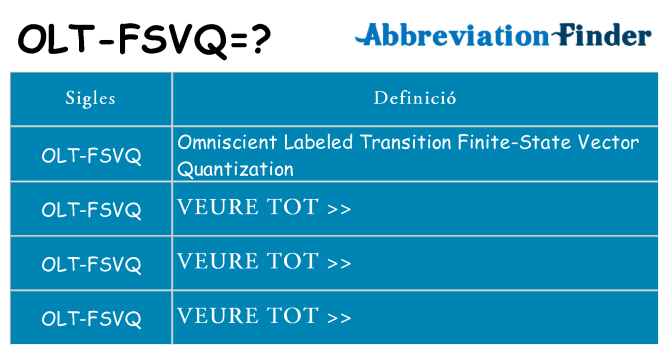 Què representen olt-fsvq