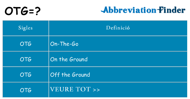 Què representen otg
