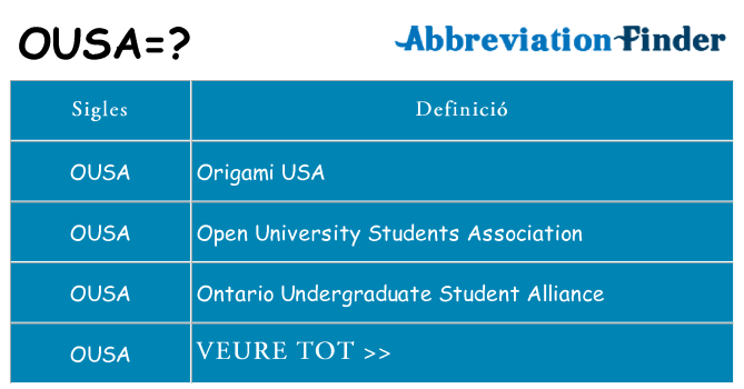 Què representen ousa