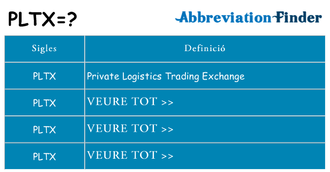 Què representen pltx