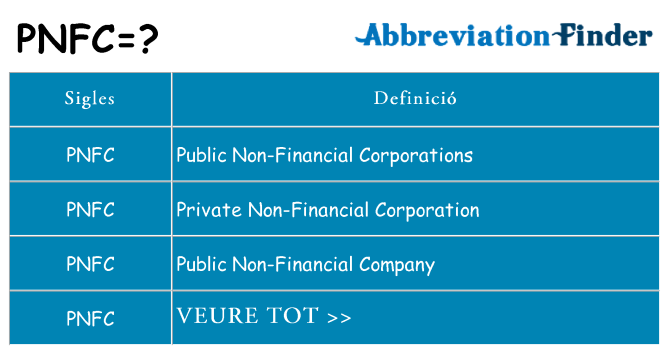 Què representen pnfc