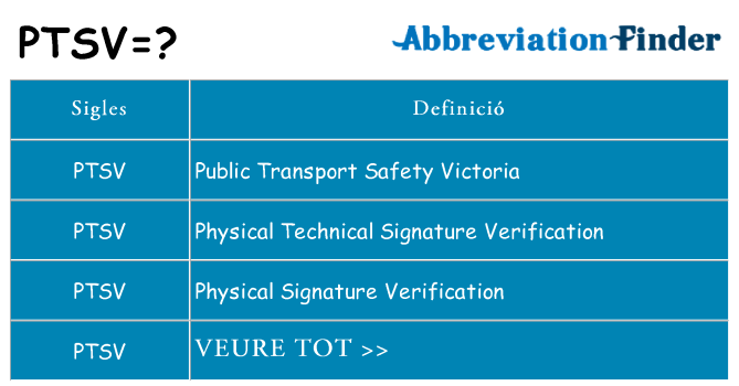 Què representen ptsv