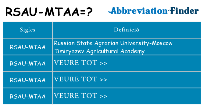 Què representen rsau-mtaa