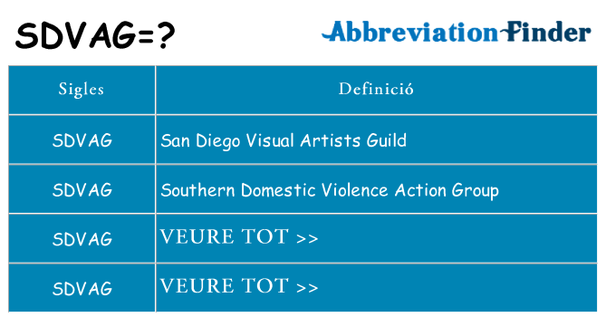 Què representen sdvag