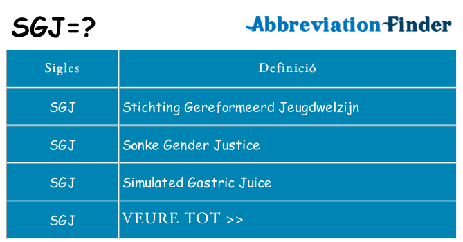 Què representen sgj