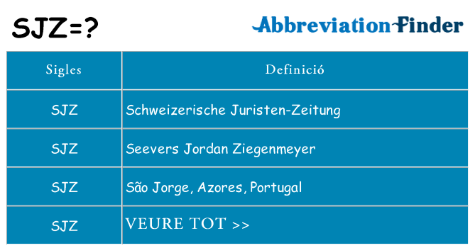Què representen sjz
