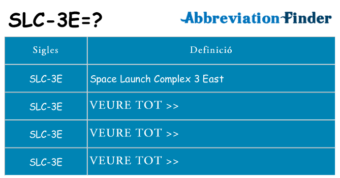 Què representen slc-3e
