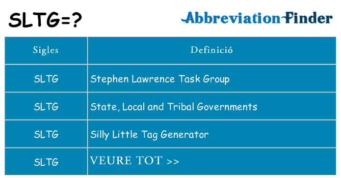 Què representen sltg