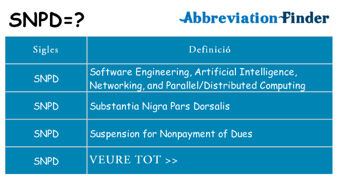 Què representen snpd