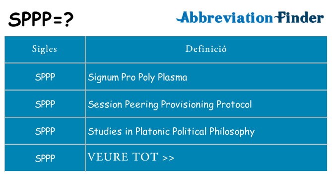 Què representen sppp