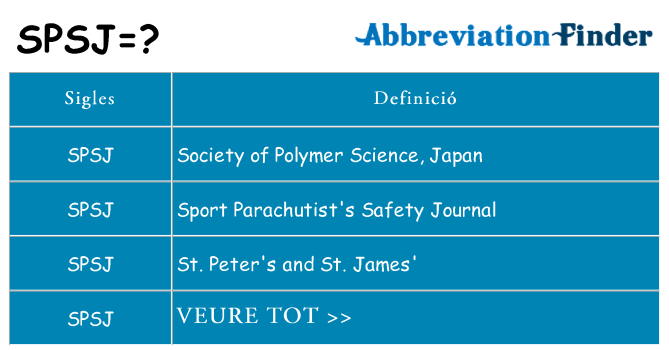 Què representen spsj
