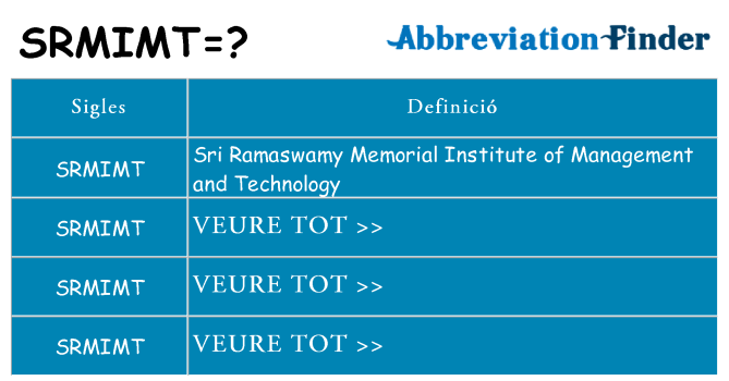 Què representen srmimt