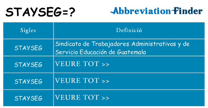 Què representen stayseg