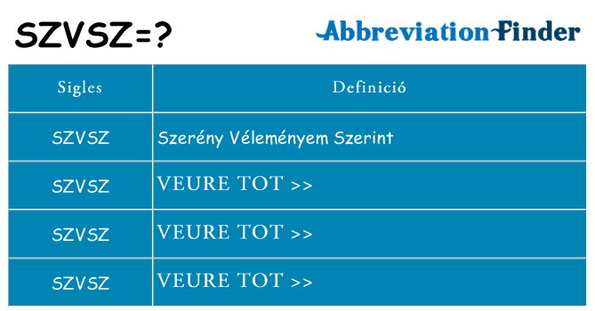 Què representen szvsz