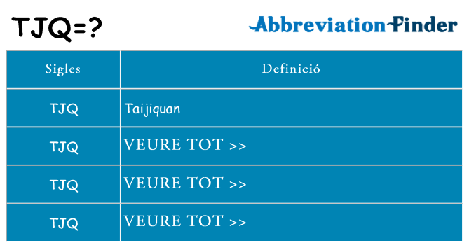 Què representen tjq
