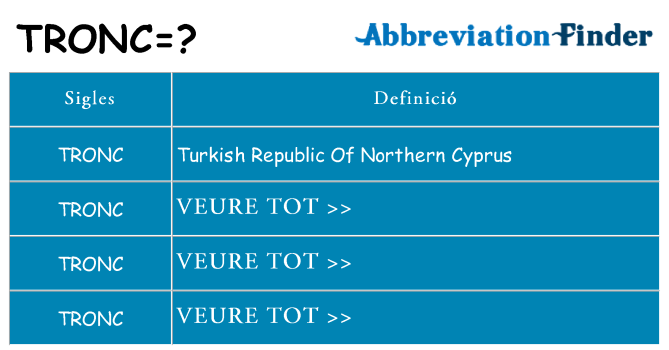 Què representen tronc