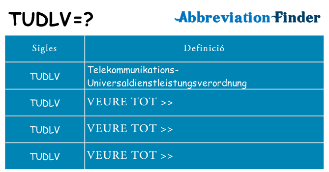 Què representen tudlv