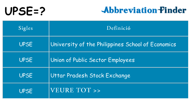 Què representen upse