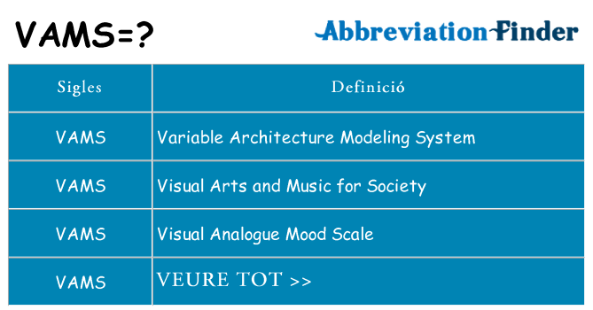 Què representen vams