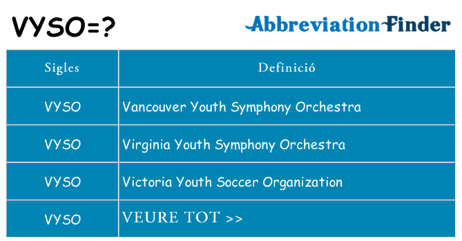 Què representen vyso