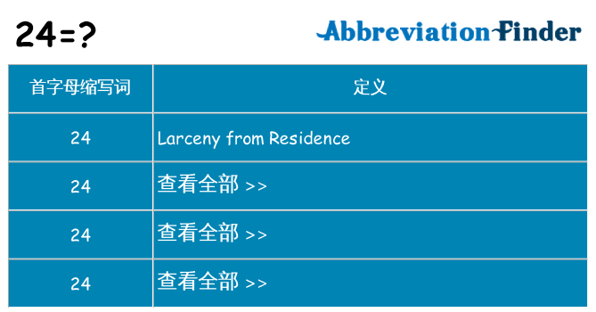 24 代表什么