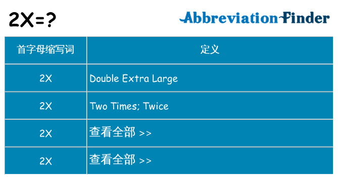 2x 代表什么