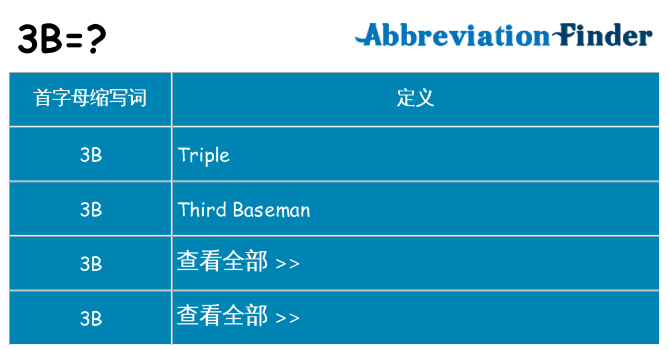 3b 代表什么