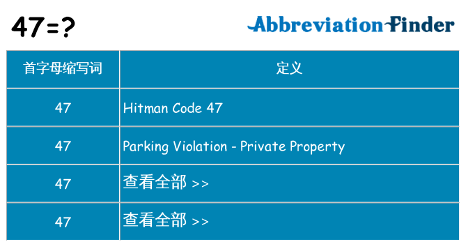 47 代表什么