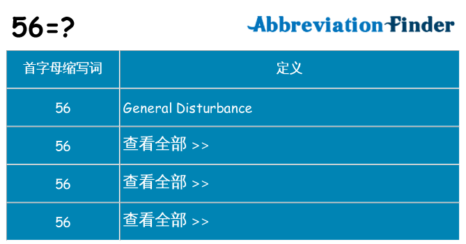 56 代表什么