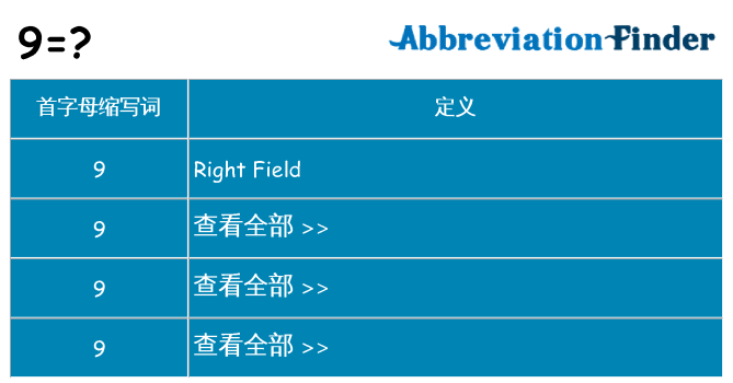 9 代表什么