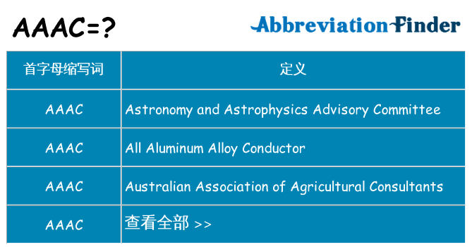 aaac 代表什么