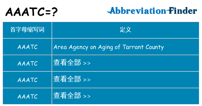 aaatc 代表什么