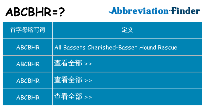 abcbhr 代表什么