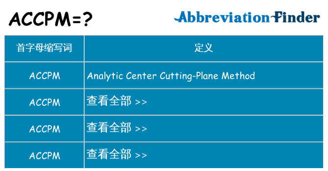 accpm 代表什么