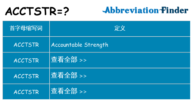 acctstr 代表什么