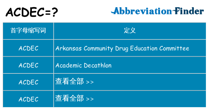 acdec 代表什么