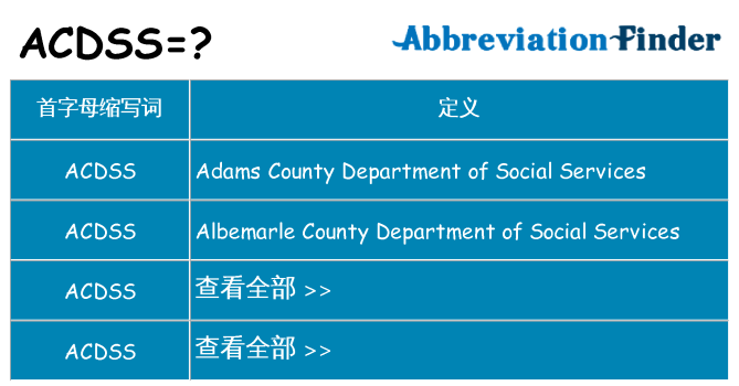 acdss 代表什么