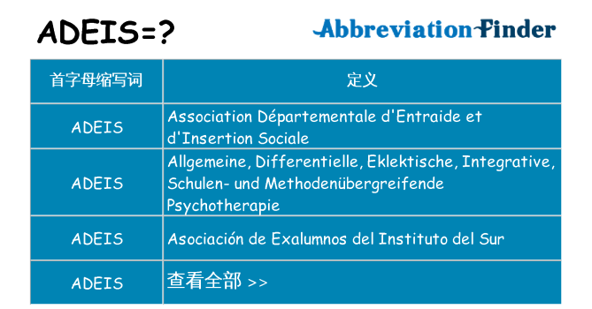 adeis 代表什么