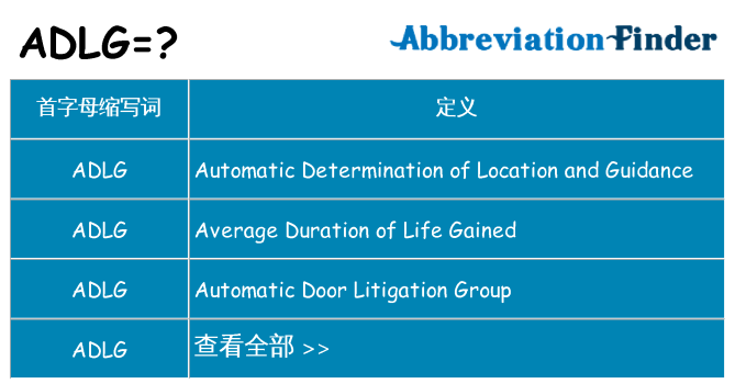 adlg 代表什么