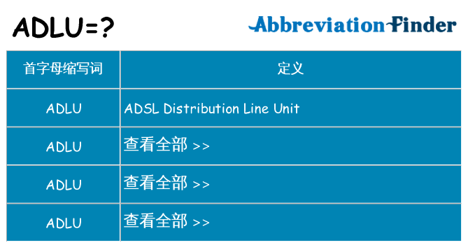 adlu 代表什么